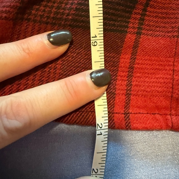 Abercrombie Kids Red and Black Plaid Button Down Shirt - Picture 4 of 6